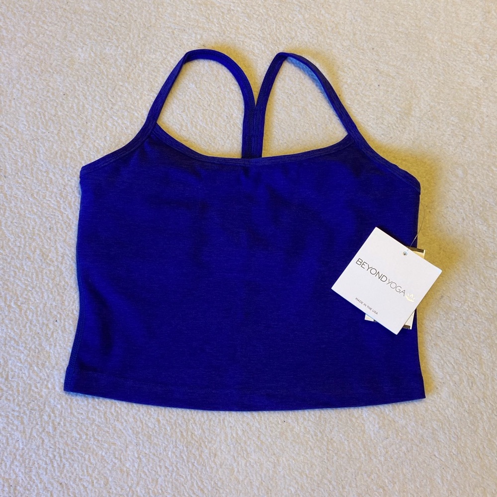 Beyond yoga spacedye slim racerback cropped tank